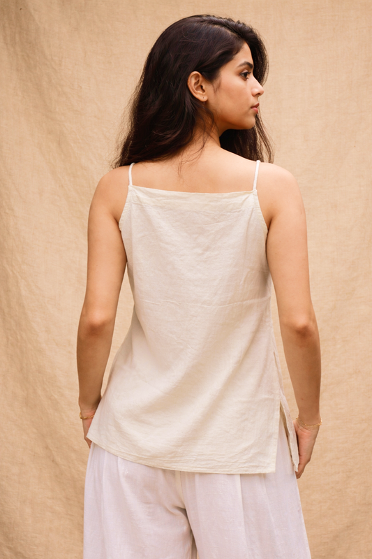 "Lehrati Baat" - Adjustable neckline strappy kurti with beads